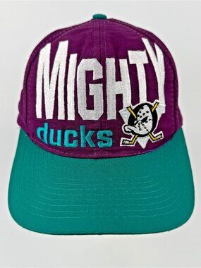Vintage Anaheim Mighty Ducks Logo 7 Snapback Hat Cap Competitor 90s VTG NHL